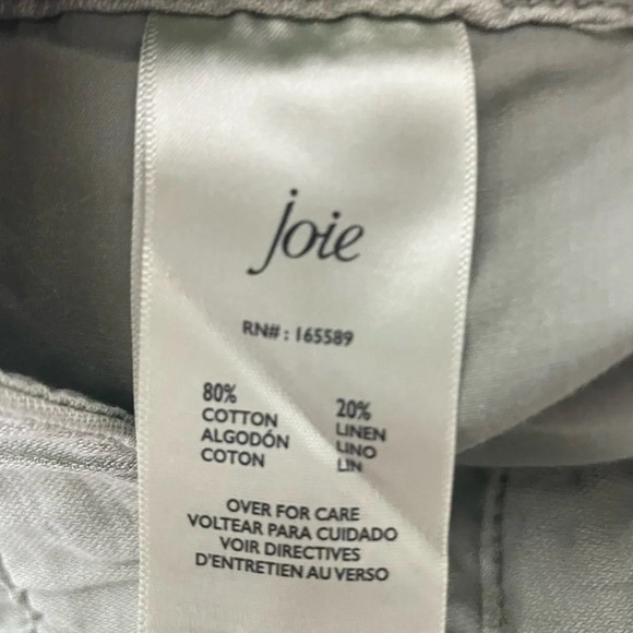 Joie Pleated Shorts Cotton Linen Blend Size Large - Picture 4 of 9